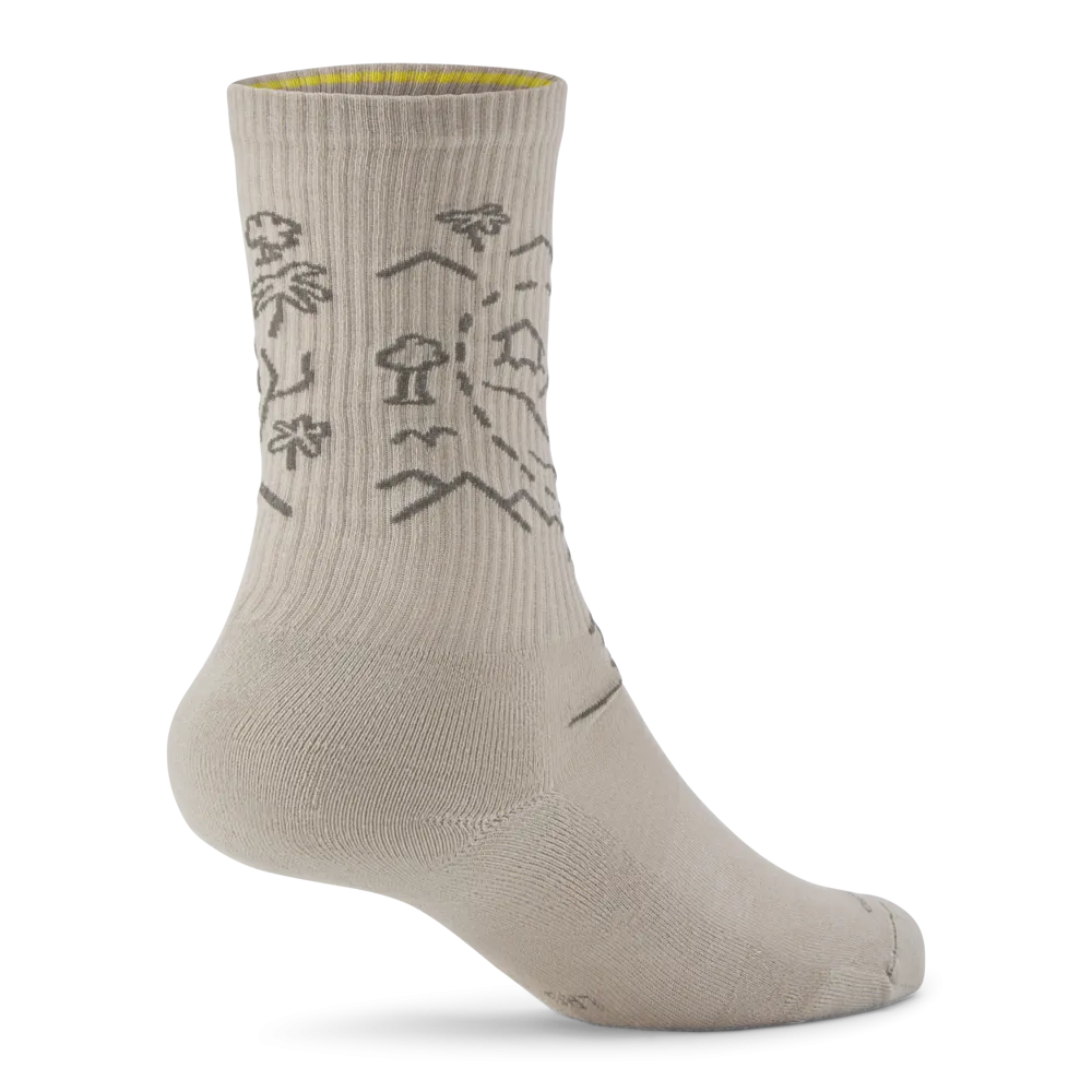 Allbirds Anytime Crew Sock – Rugged Beige (Hazy Pine) – NZ Map