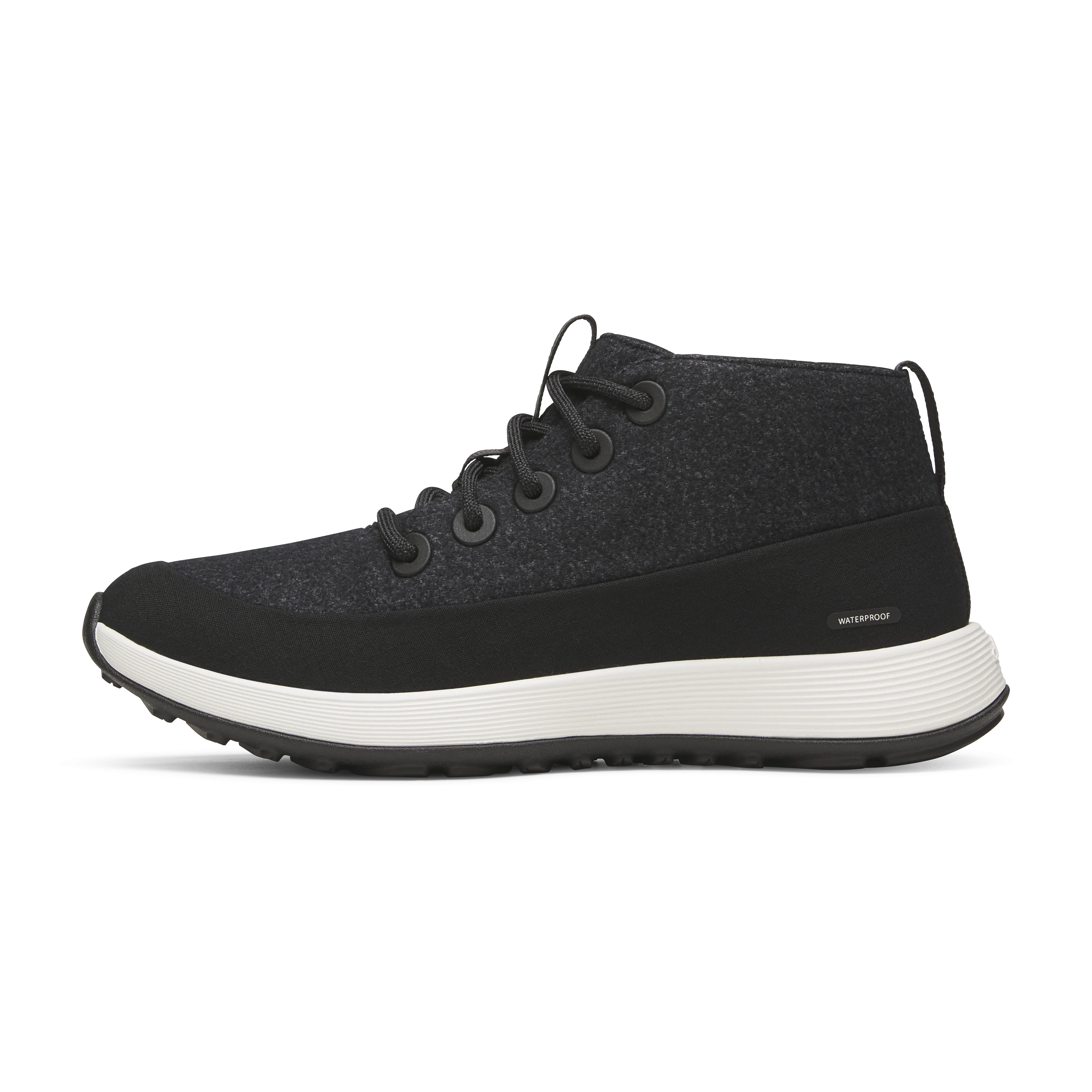 Allbirds Men's Wool Runner NZ Mid Waterproof – Natural Black (Natural White Sol