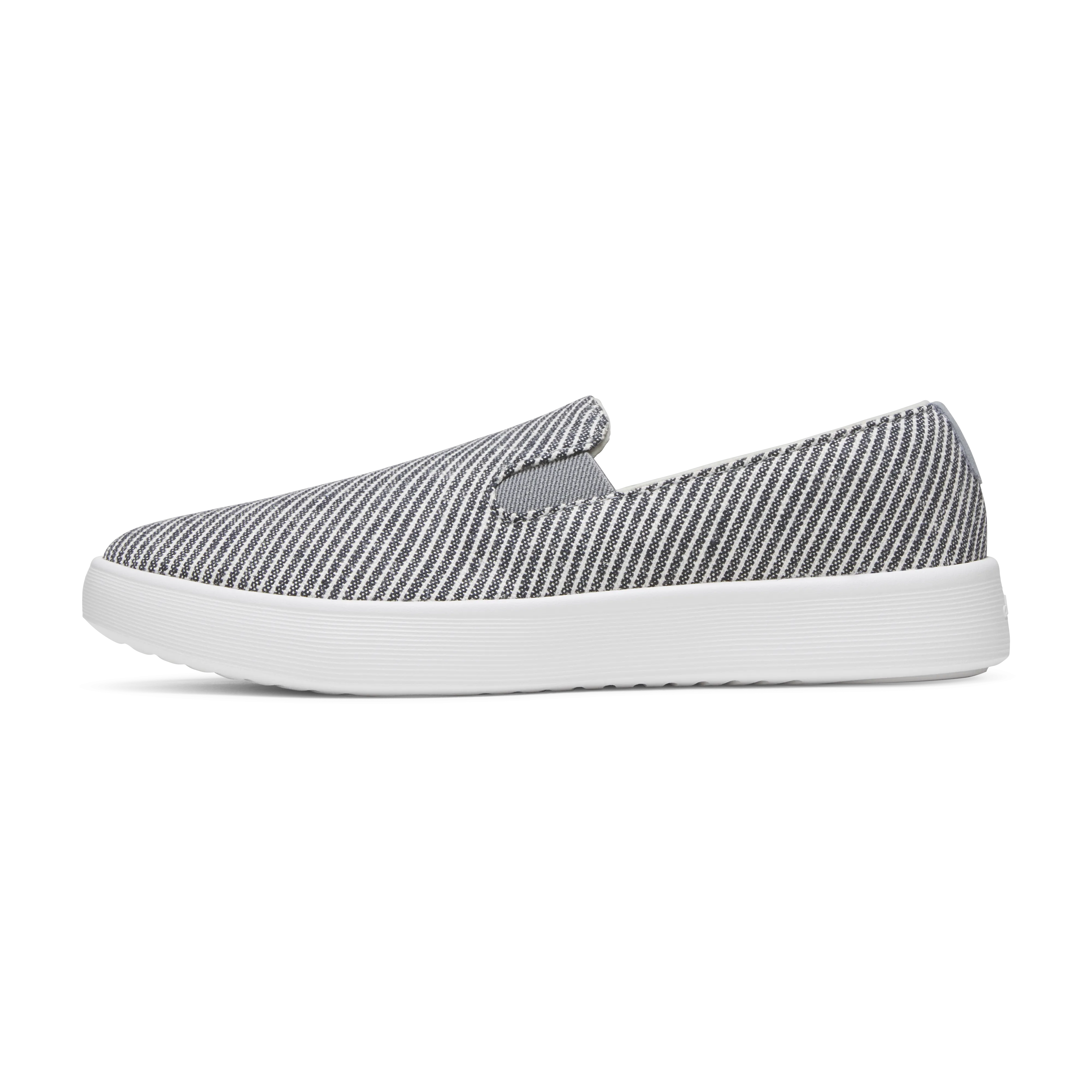 Allbirds Women's Canvas Cruiser Slip On – Deep Navy Stripes (Blizzard Sole)