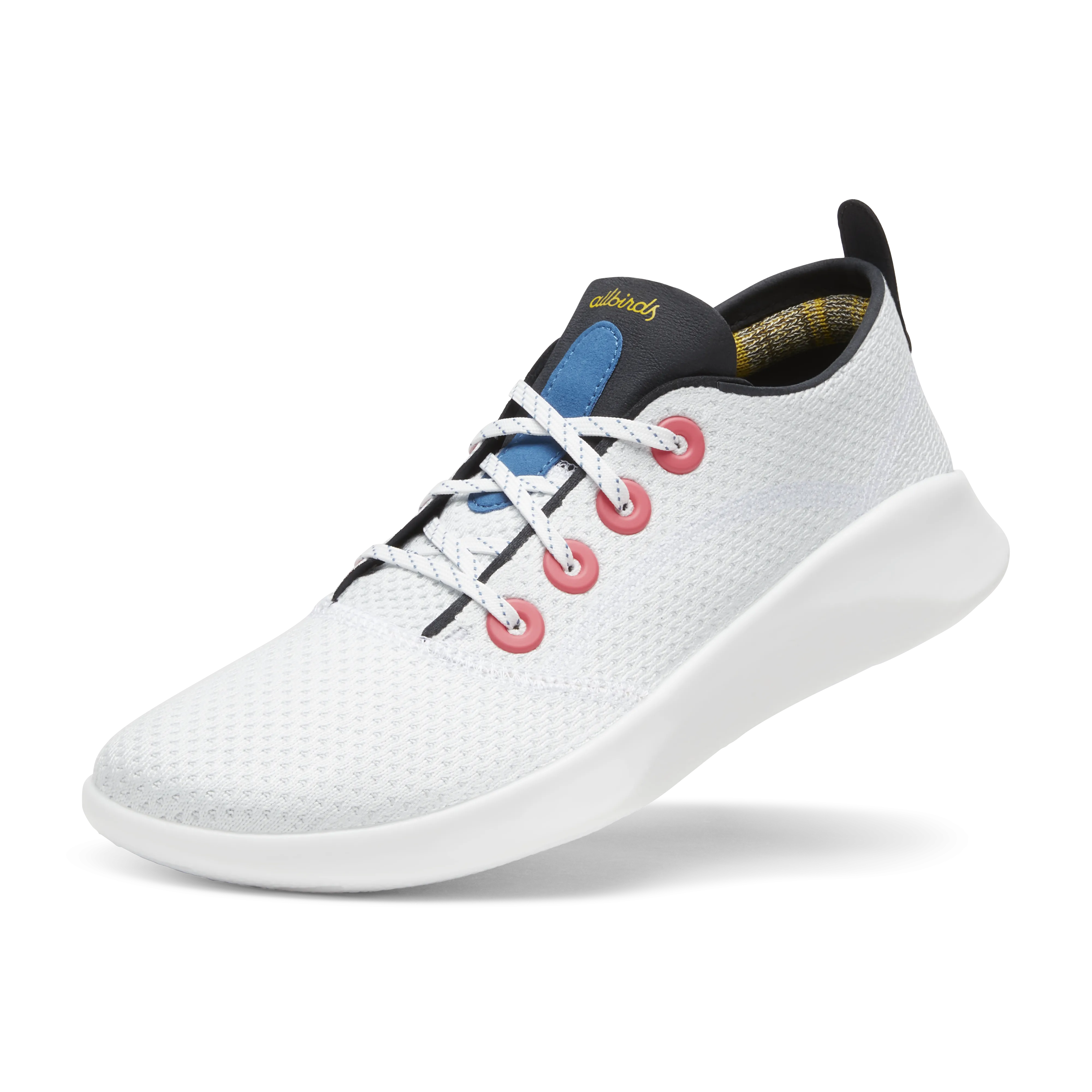 Allbirds Women's SuperLight Tree Runners – Blizzard/Bloom Coral (Blizzard Sole)