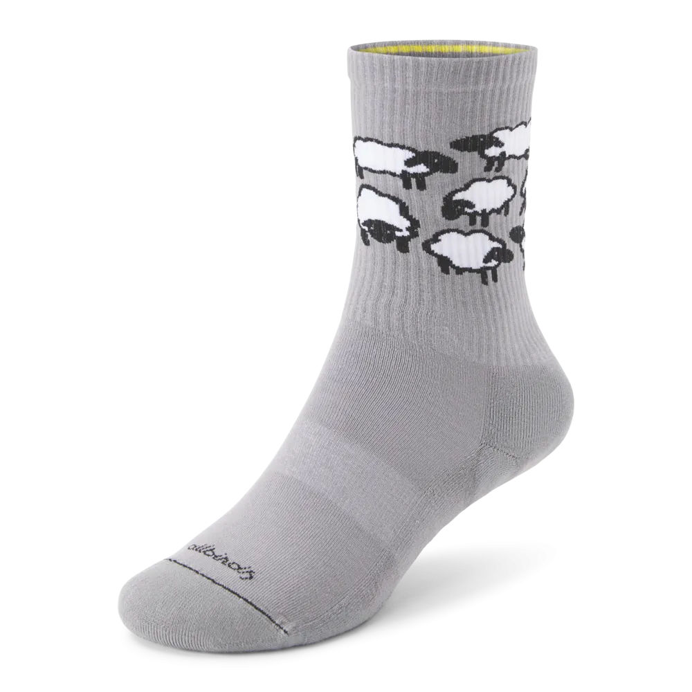Allbirds Anytime Crew Sock – Medium Grey/Blizzard (Natural Black) – Sheep