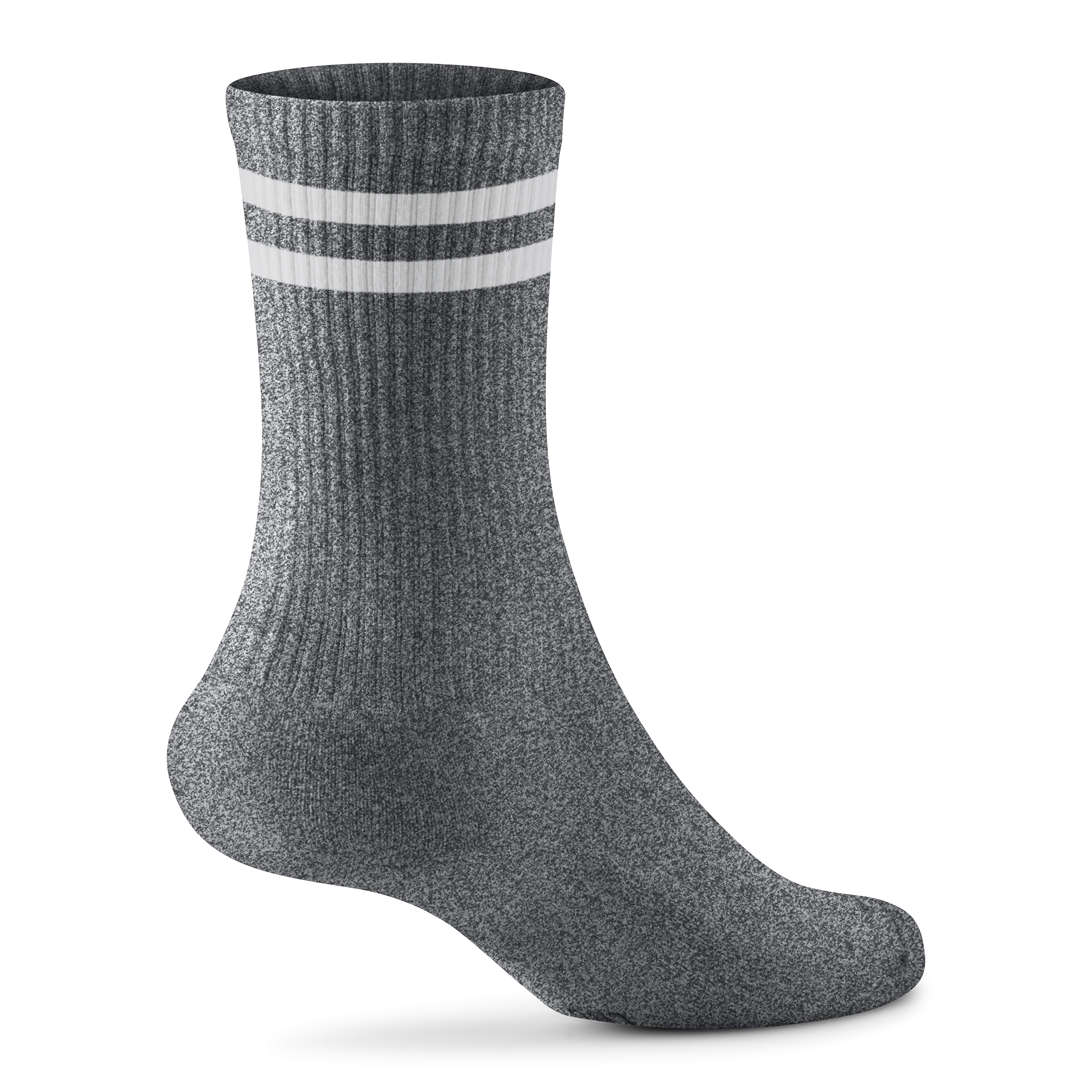 Allbirds Anytime Crew Sock – Natural Grey Heather/Natural White