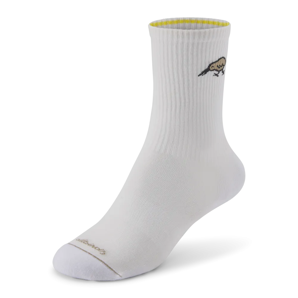 Allbirds Anytime Crew Sock – Blizzard/Rugged Beige (Natural Black) – Kiwi Bird
