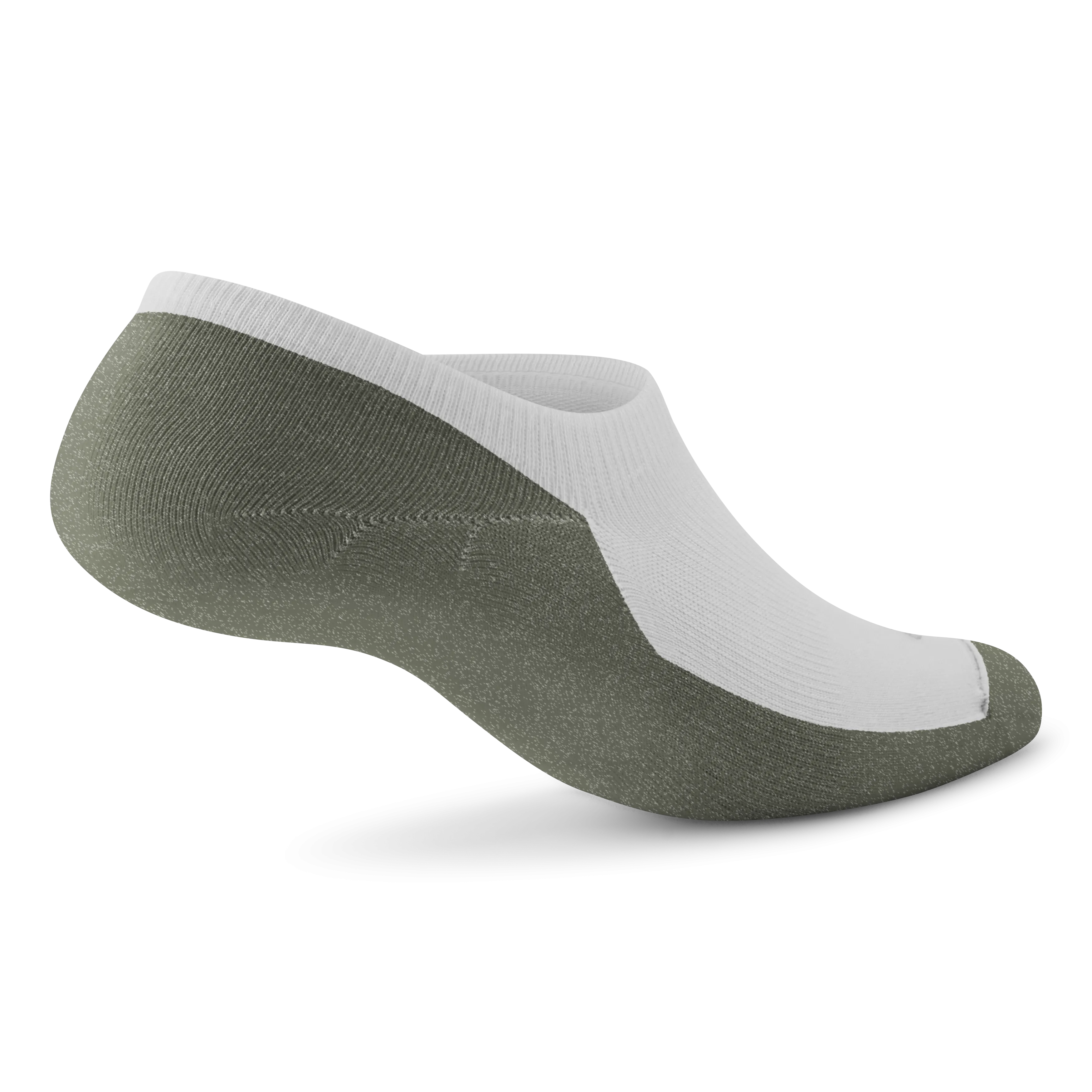 Allbirds Anytime No Show Sock – Blizzard/Thunder Green