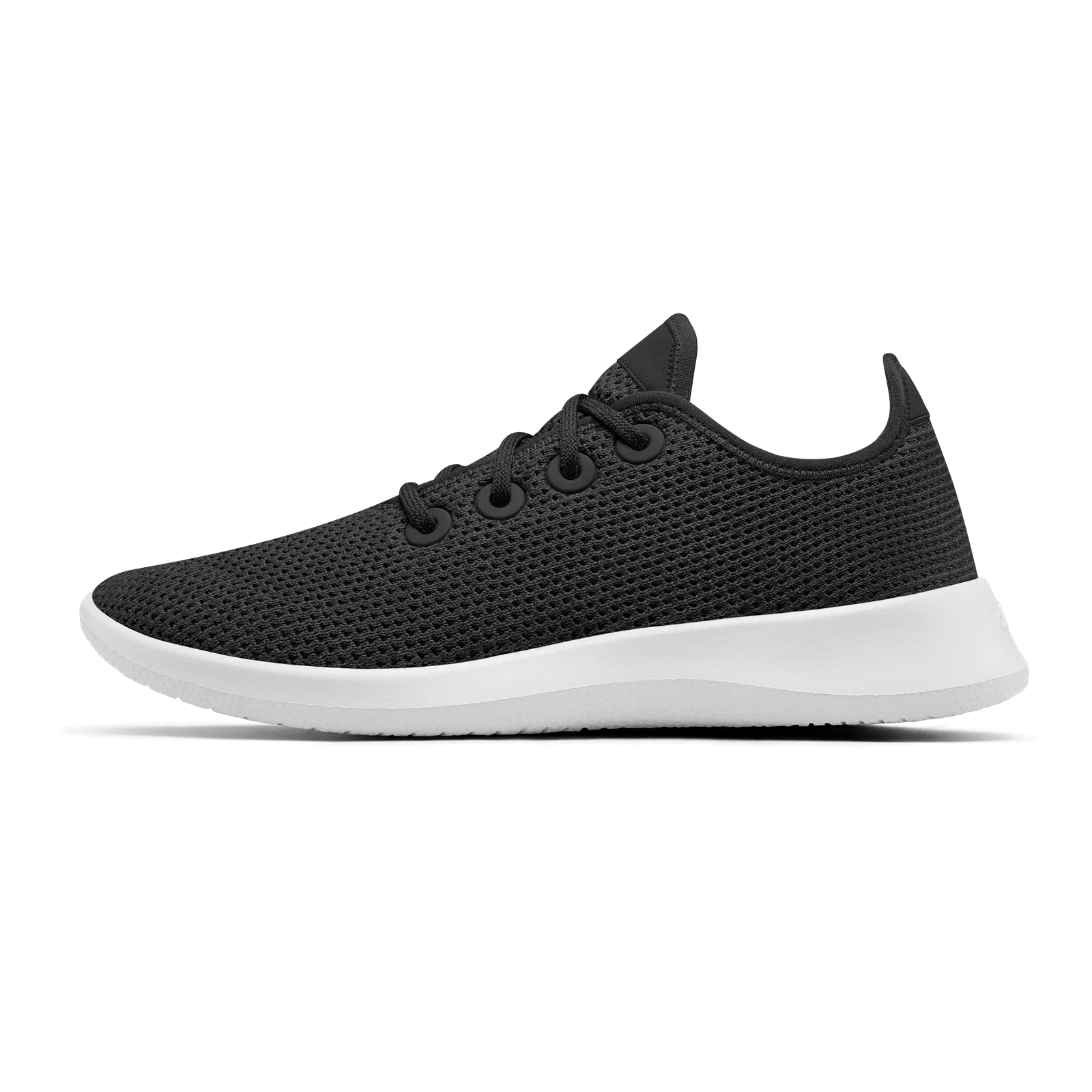 Allbirds Women's Tree Runner – Jet Black (White Sole)